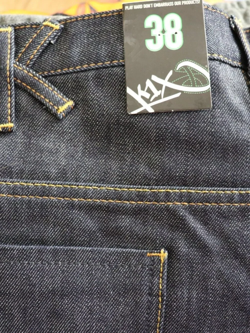 K1X Nation of Hoops Men’s Jeans *38 x 34 Dark Rinse Button Fly Streetwear NWT